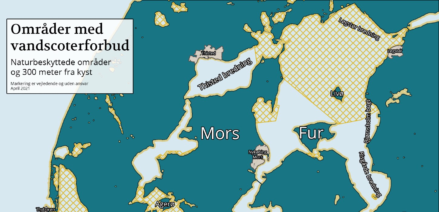 Kort, vandscooterforbud