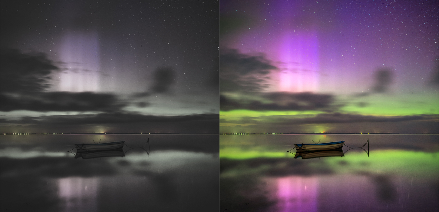 Dark sky - med og uden kamera