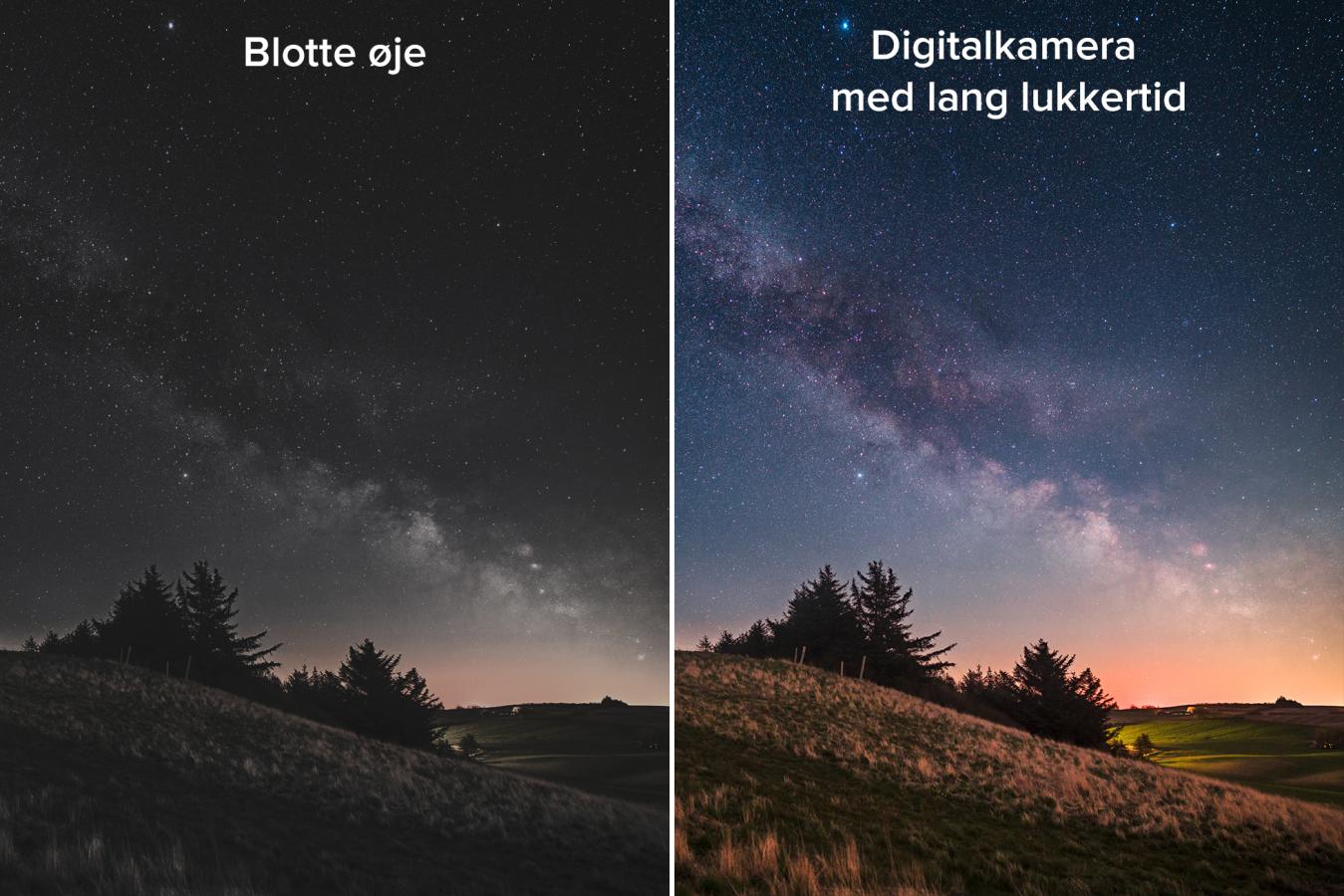 Mælkevejen med blotte øje - dark sky