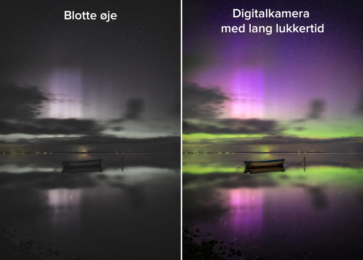 Nordlys med blotte øje - dark sky