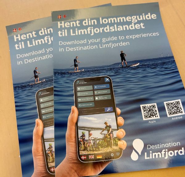 Klistermærke - hent vores app - Destination Limfjorden