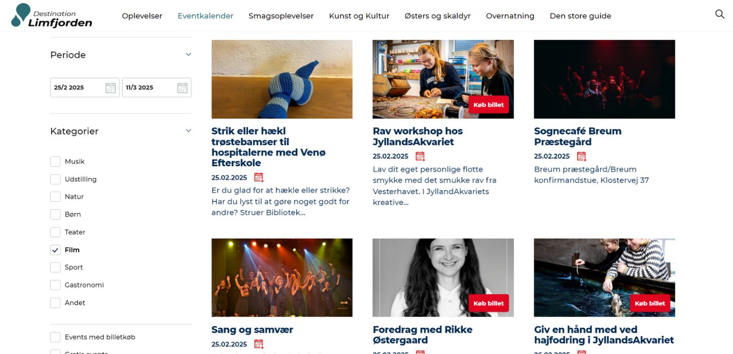 Eventkalender - Destination Limfjorden